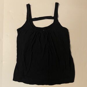 Loft Outlet SZ Medium Black Loose Fit Tank Top D36